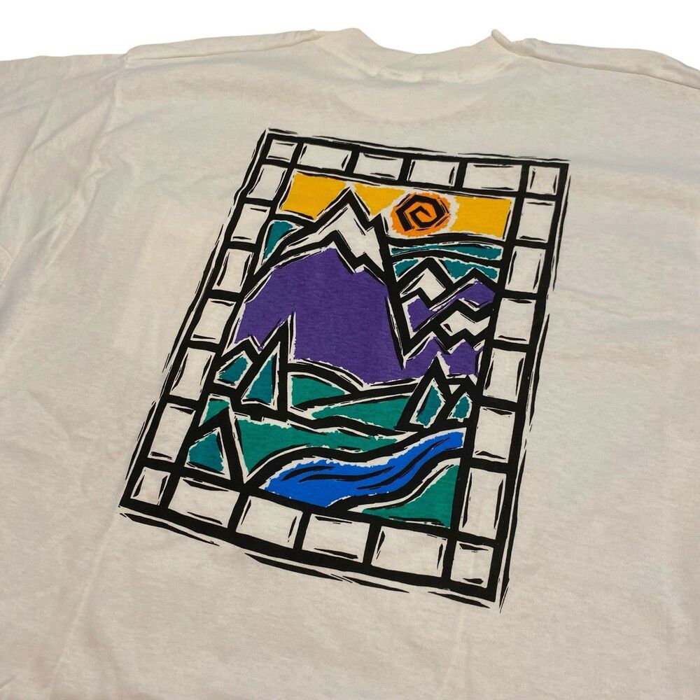 Vintage Alpine Cigarettes Tee Shirt Marlboro Camel Tobacco Advertisement 90s L